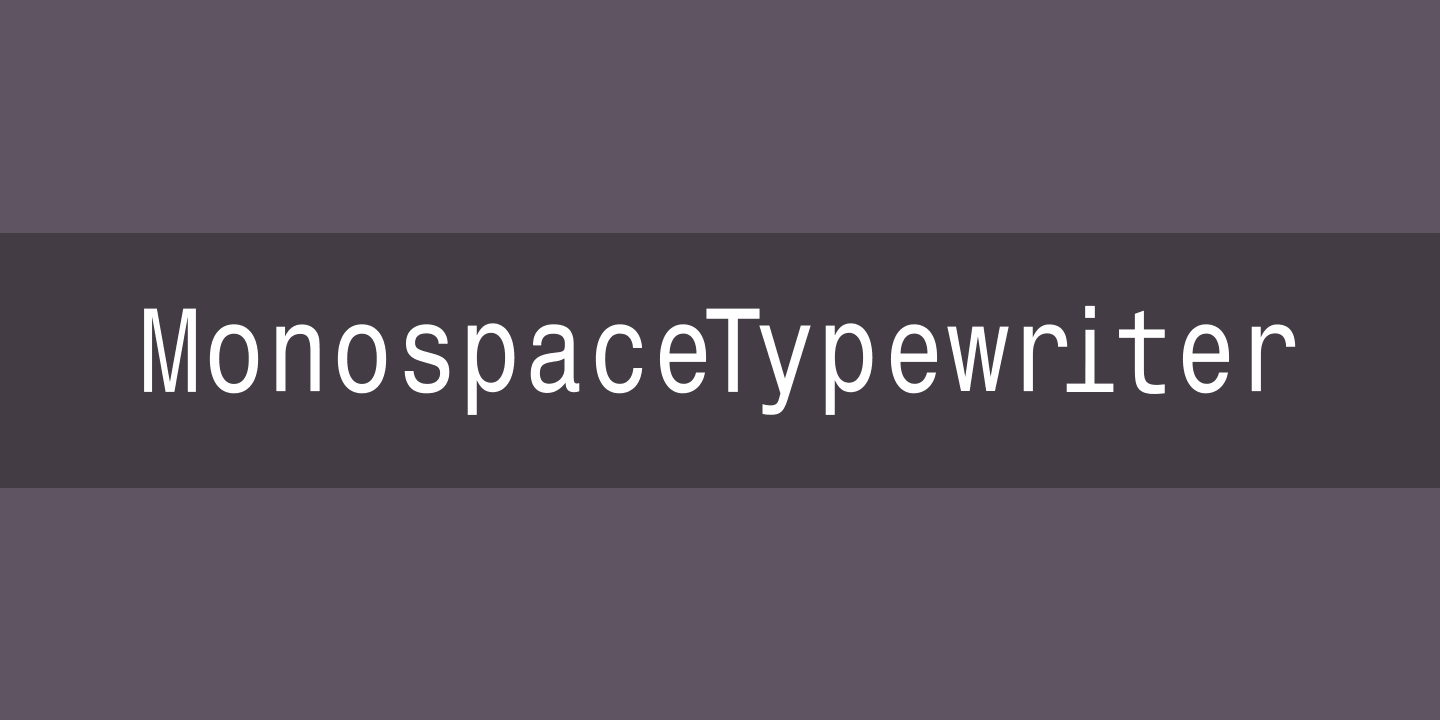 Przykład czcionki MonospaceTypewriter